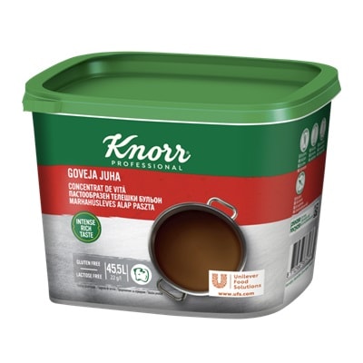 Knorr Goveja juha 1 kg - Univerzalen izdelek, ki poudari okus vaših najljubših jedi.