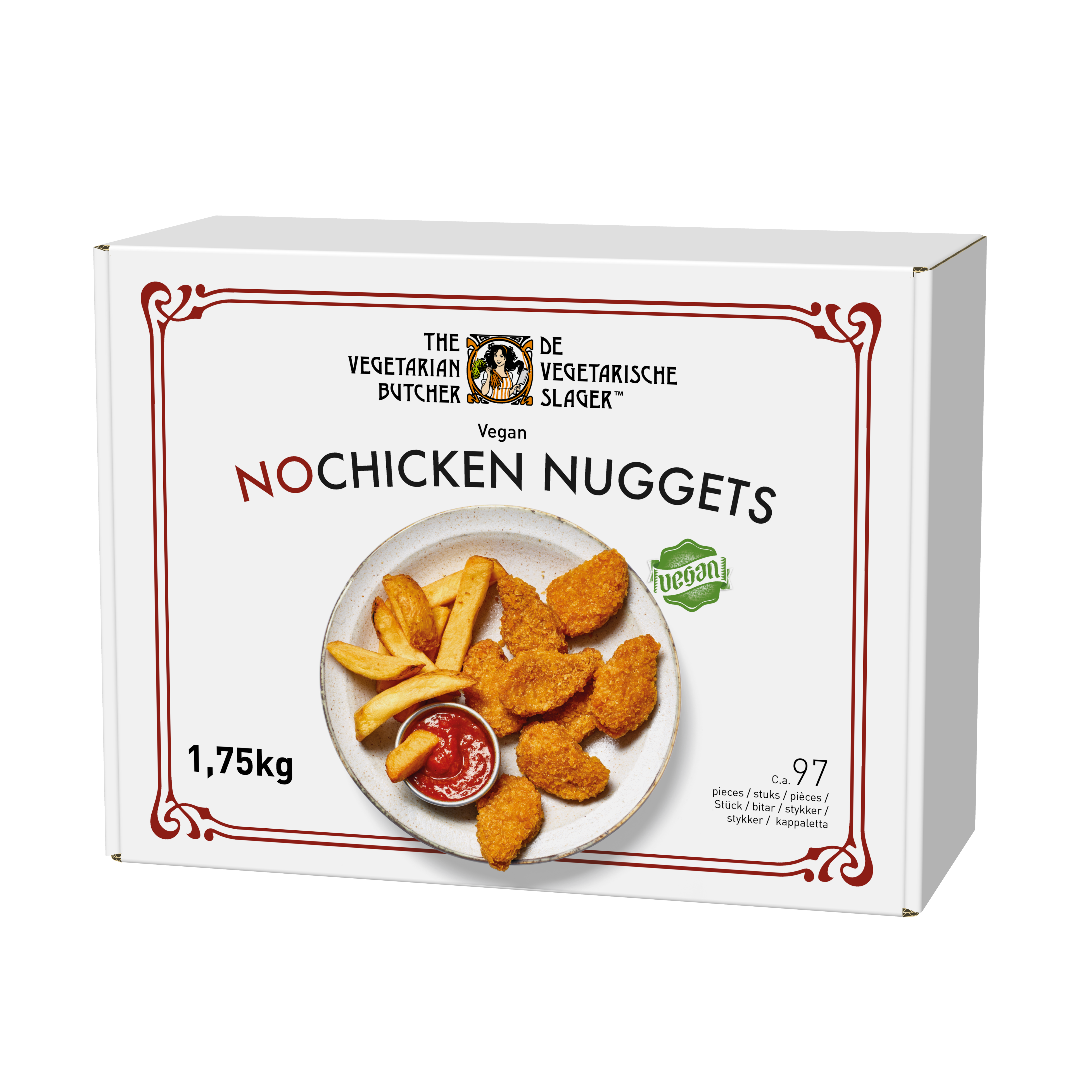 The Vegetarian Butcher NoChicken Nuggets - Rastlinski medaljoni 1,75 kg - Izdelki na osnovi rastlinskih beljakovin, okus in tekstura mesa