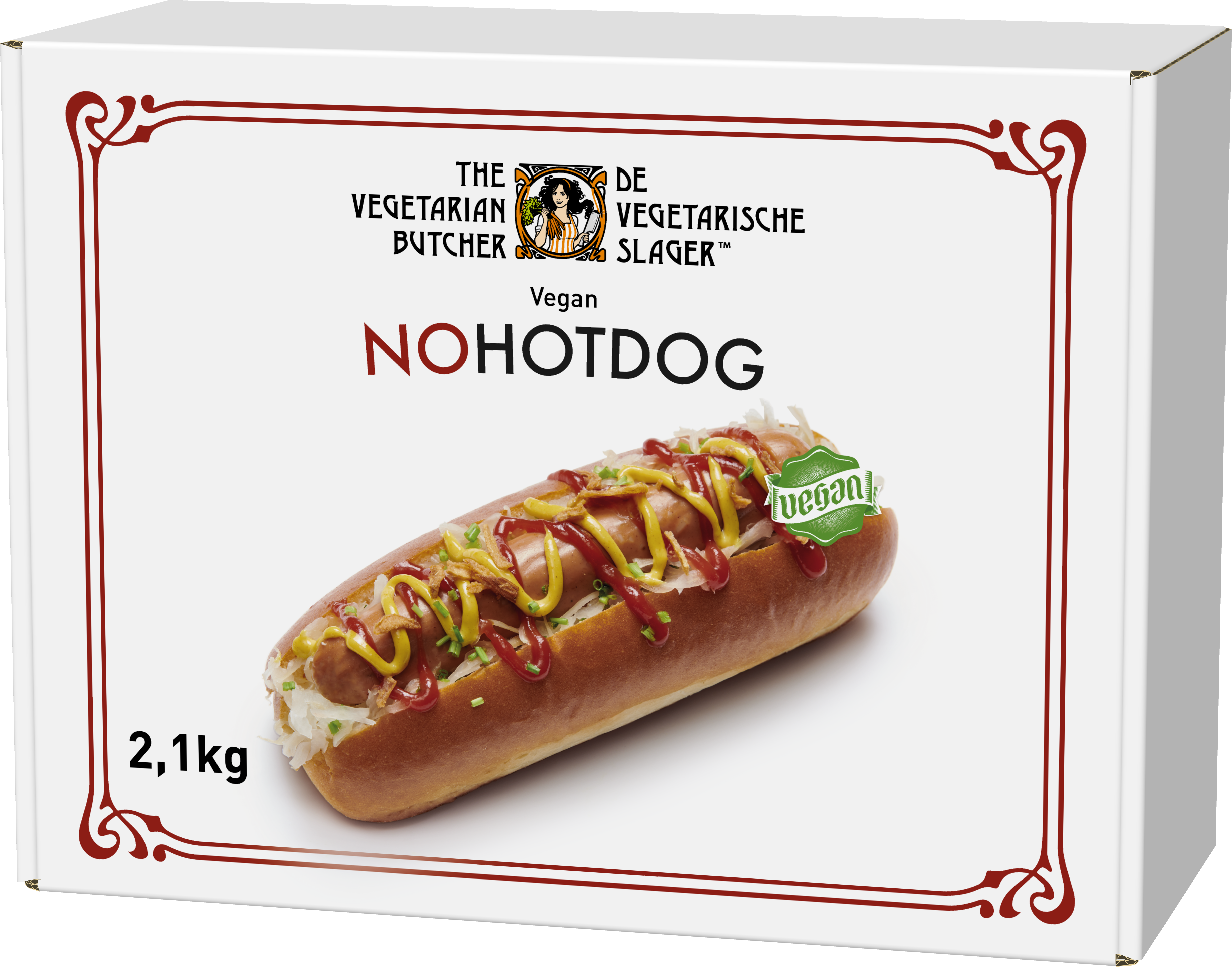 The Vegetarian Butcher NoHot Dog - Rastlinski hot dog 2,1 kg - Izdelki na osnovi rastlinskih beljakovin, okus in tekstura mesa