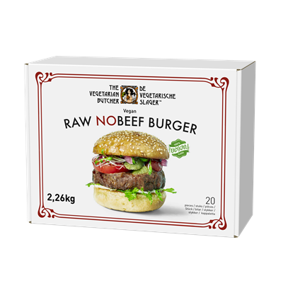 The Vegetarian Butcher Raw NoBeef Burger - Rastlinski polpet za burger 2,26 kg - Izdelki na osnovi rastlinskih beljakovin, okus in tekstura mesa