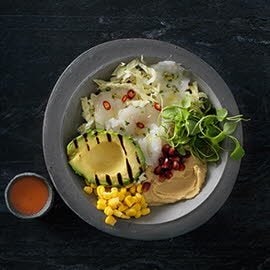 Buhhha bowl s smučevim cevichem